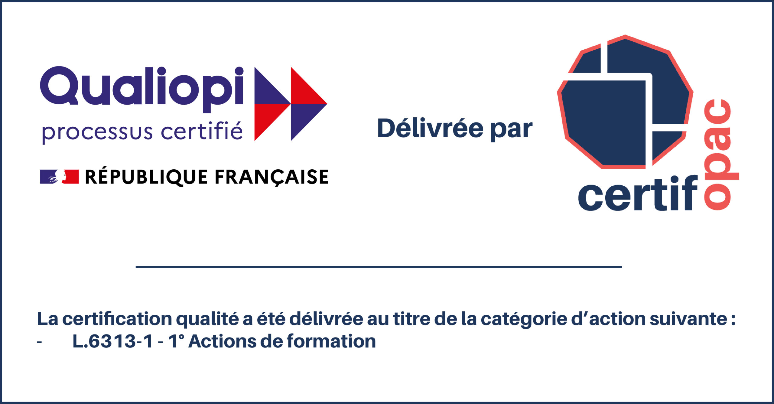 - Qualiopi - Organisme de formation certifié